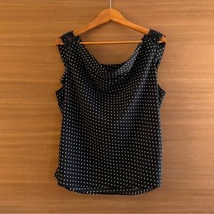 REITMAN’S polka dot X-Large Black and White flowy sleeveless shirt.